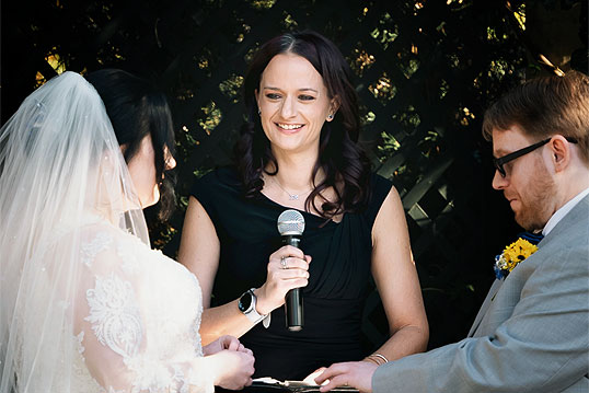 Reverend Ashley, wedding ceremony officiant